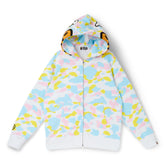 A Bathing Ape New Multi Camo Baby Milo Regular Fit Full Zip Hoodie M (White)
