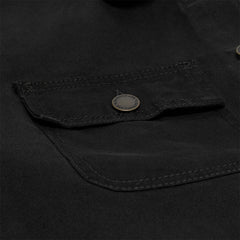 A Bathing Ape Line Camo Jacquard Patched Pocket Garment Dye Work Jacket (Black)
