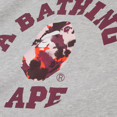 A Bathing Ape Map Camo College Relax Fit Crewneck Sweatshirt (Grey)