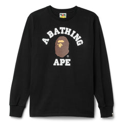 A Bathing Ape College Long Sleeve Tee (Black)