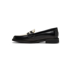 DUKE + DEXTER Wilde Kiss Penny Loafer (Black/White)