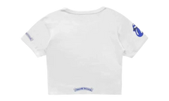 ROLLING STONES BLUE NECK LOGO CROPPED Tee "White" CHRM0782