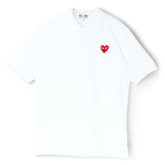 Comme Des Garcons PLAY Red Emblem T-Shirt (White)
