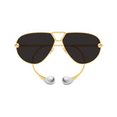 Bottega Veneta BV1437S-001 (Gold-Gold-Grey)