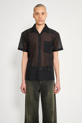 Olly Shinder Sheer Army Shirt With Cordura Yoke Black