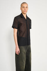 Olly Shinder Sheer Army Shirt With Cordura Yoke Black