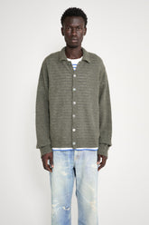Our Legacy Evening Polo Moss Green Fuzzy Alpaca