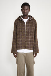 Our Legacy Full Zip Hood Dorf Check Hairy Wool