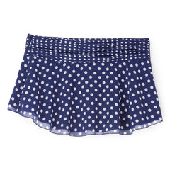Danielle Guizio Chiffon Slit Mini Skirt (Navy polka dot)