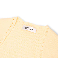 Danielle Guizio Crochet Ruffle Sleeve Bolero (Honey butter)