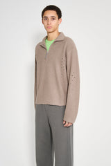 ROA Mohair Polo Taupe