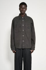 Stüssy Heavy Washed Canvas Shirt Black