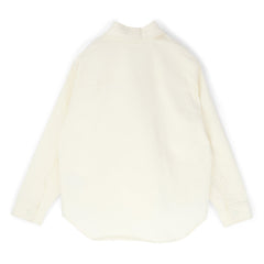 AMI Overshirt With Knitted AMI De Coeur (Blanc creme)