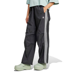 adidas Women's 3-Stripes Parachute Pants - Black / White