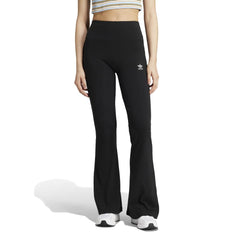 adidas Womens Essentials Rib Flared Leggings - Black