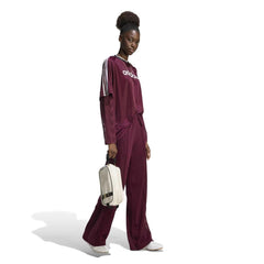 adidas Womens Lace Firebird Track Pants - Maroon