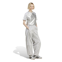 adidas Womens Teamgeist Oversized Track Pant - Grey Two / White