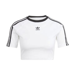 adidas Womens 3-Stripes Baby Tee - White