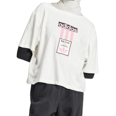 adidas Womens Adibreak Graphic Logo Tee - Cloud White