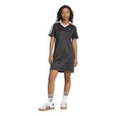 adidas Womens Adicolor Football Jacquard V-Neck Dress - Black