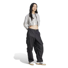 adidas Womens adicolor Teamgeist Cropped Track Top - Grey Two / White
