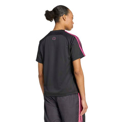 adidas Womens Adicolor Teamgeist Loose Tee - Black / Pink