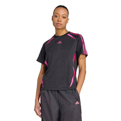 adidas Womens Adicolor Teamgeist Loose Tee - Black / Pink