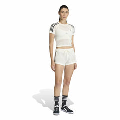 adidas Womens Crochet Tee - White