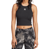 adidas Womens Essentials Ribbed Tank Top - Black
