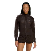 adidas Womens Kitted Crochet Track Top - Aurora Coffee