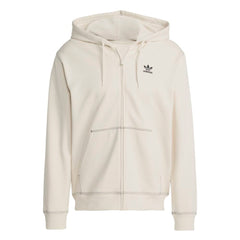 adidas Essentials Trefoil Full-Zip Hoodie - Wonder White