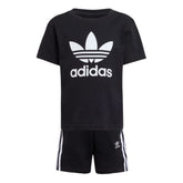 adidas Childrens Adicolor Trefoil Short Tee Set - Black