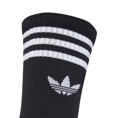 Adidas 3 Stripes Crew Socks 3 Pairs - Black/ White