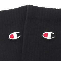 Champion Lifestyle C Logo Crew Socks 3 Pack - Black