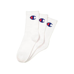 Champion SPS C Logo Quarter Crew Sock 3 Pack - White