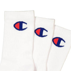 Champion SPS C Logo Quarter Crew Sock 3 Pack - White