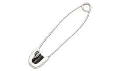 Large Safety Pin Necklace "Silver" CHRM0808