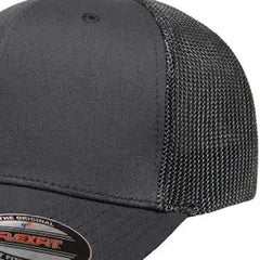 Flexfit Mesh Trucker Stretch Fit Cap - Black