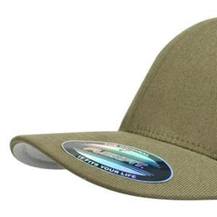 Flexfit Worn By The World Stretch Fit Cap - Olive / Silver UV