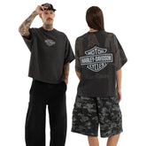 KSCY X Harley Davidson Exhaust Batwing Tee - Pigment Black