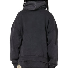 Mitchell & Ness Chicago Bulls Distressed Rhinestone Logo Hoodie - Faded Black