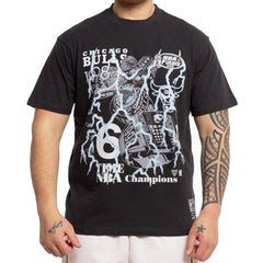 Mitchell & Ness Chicago Bulls Lightning Tee - Faded Black