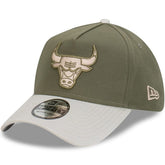 New Era 39THIRTY A-Frame Stretch Fit Cap Chicago Bulls - New Olive / Vintage Stone
