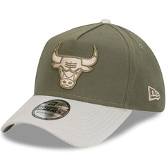 New Era 39THIRTY A-Frame Stretch Fit Cap Chicago Bulls - New Olive / Vintage Stone