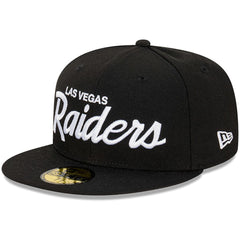 New Era 59FIFTY Script Fitted Cap Las Vegas Raiders - Black / White