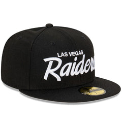 New Era 59FIFTY Script Fitted Cap Las Vegas Raiders - Black / White