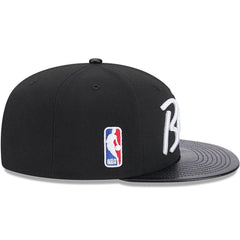 New Era 9FIFTY Faux Leather Visor Snapback Chicago Bulls - Black
