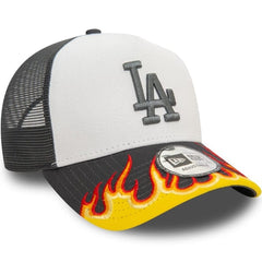 New Era 9FORTY Flame A-Frame Trucker Snapback Los Angeles Dodgers - Graphite