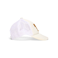 A Bathing Ape Line Camo Jacquard Mesh Blocking Logo Cap (Ivory)