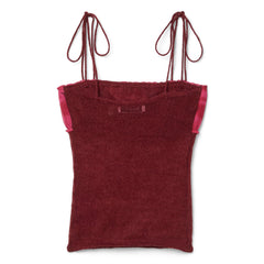 Danielle Guizio Ruched Chiffon Knit Tank (Pink)